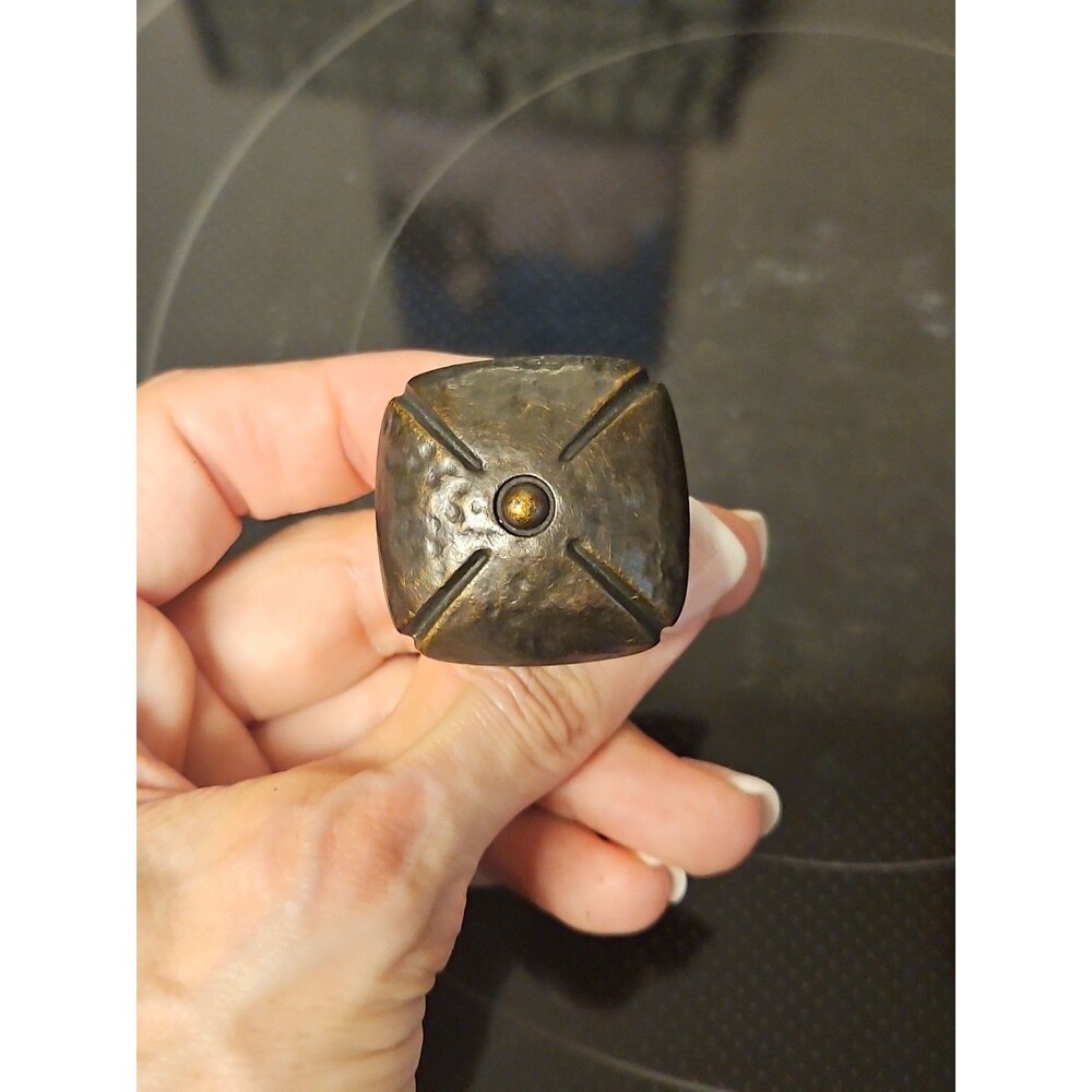 Schaub And Company Siena 1 3/8" Square Cabinet Knob Ancient Bronze Finish